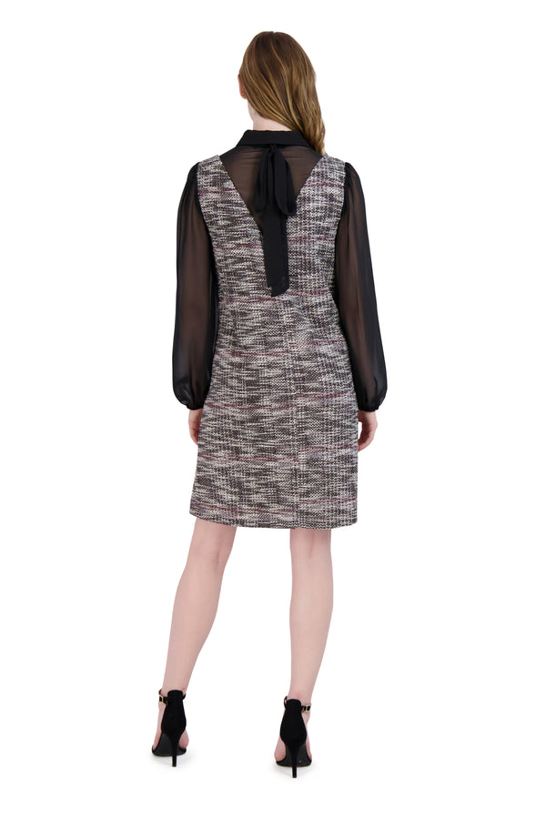 Julia Jordan A-Line Dress With Bow Tie Neck Dress 2