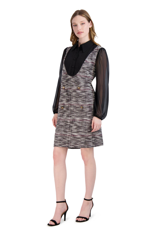 Julia Jordan A-Line Dress With Bow Tie Neck Dress 2