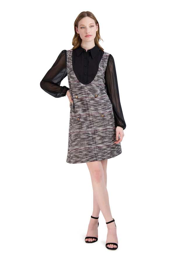 julia jordan A-Line Dress with Bow Tie Neck Dress 2