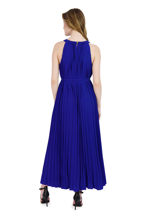 Julia Jordan DONNA RICCO - BELTED PLEATED DRESS COBALT
