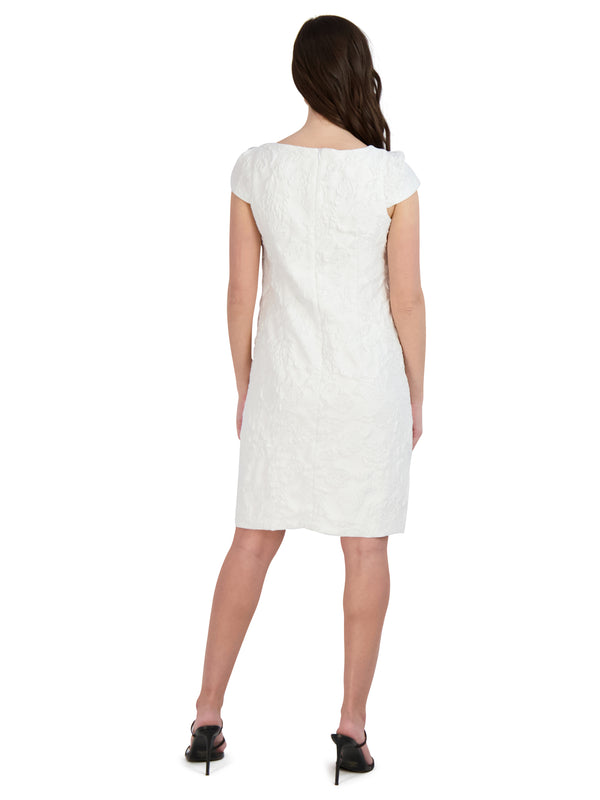Julia Jordan DONNA RICCO - CAP SLEEVE SHEATH DRESS IVORY