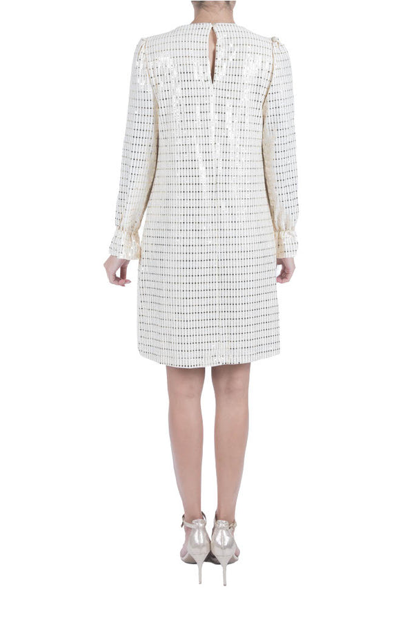 Julia Jordan DONNA RICCO - CREW NECK SEHATH DRESS GOLD