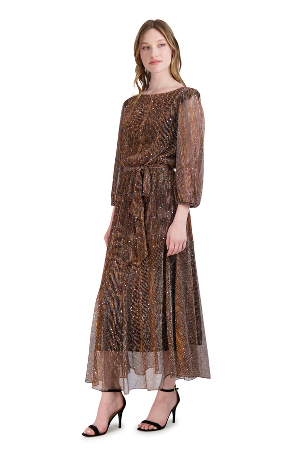 Julia Jordan DONNA RICCO - SLEEVE BELTED DRESS COPPER