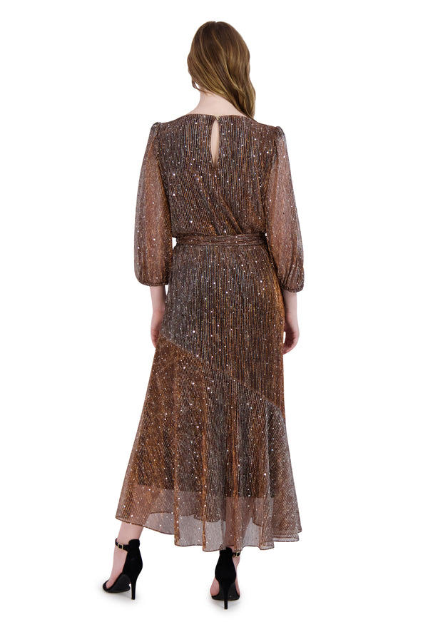 Julia Jordan DONNA RICCO - SLEEVE BELTED DRESS COPPER