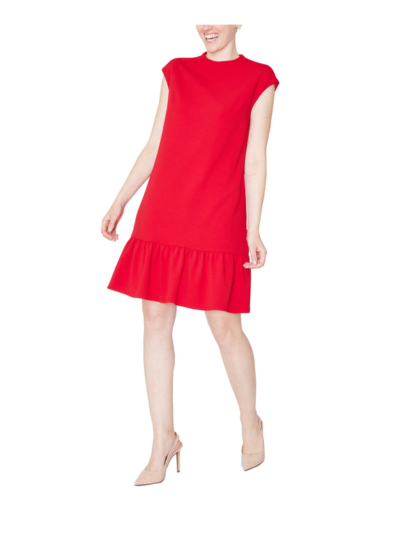 julia jordan DONNA RICCO - SLEEVELESS EASY DRESS CRIMSON