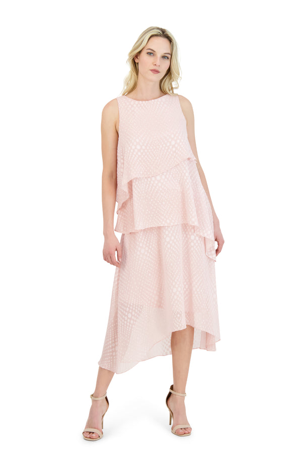julia jordan DONNA RICCO - SLEEVELESS HIGH-LOW DRESS BLUSH