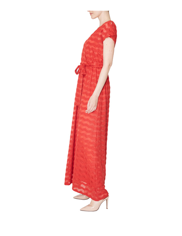 Julia Jordan DONNA RICCO - SLIT SLEEVE MAXI DRESS ORANGE