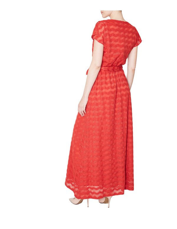 Julia Jordan DONNA RICCO - SLIT SLEEVE MAXI DRESS ORANGE