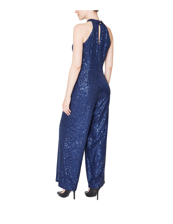 Julia Jordan 1PC SLVLS JUMPSUIT NAVY