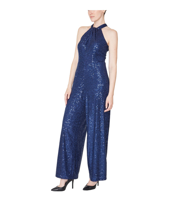 Julia Jordan 1PC SLVLS JUMPSUIT NAVY