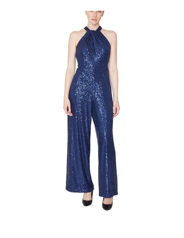 julia jordan 1PC SLVLS JUMPSUIT NAVY