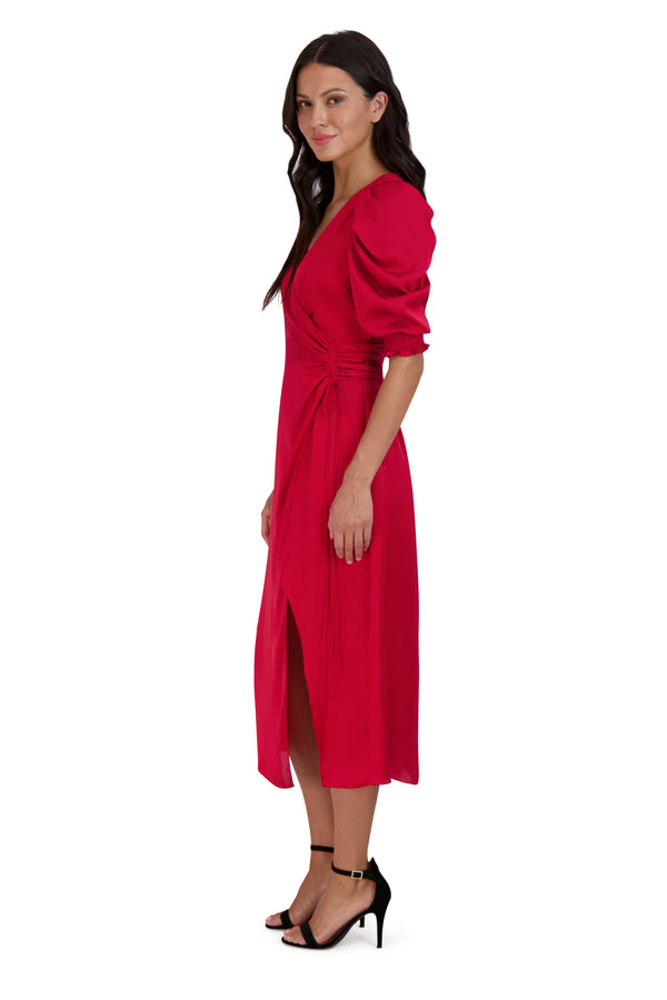 Julia Jordan 3/4 Sleeve Dress Red