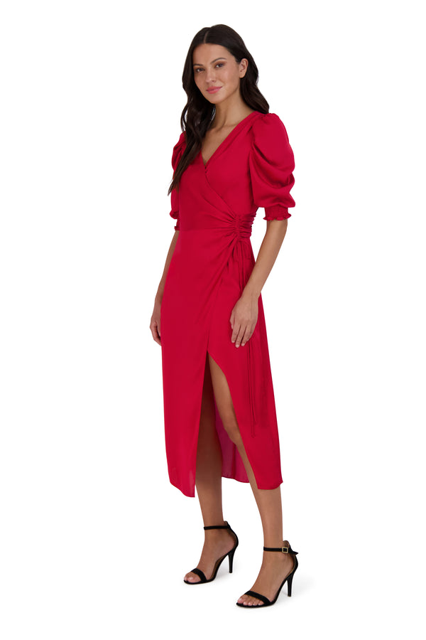 Julia Jordan 3/4 Sleeve Dress Red