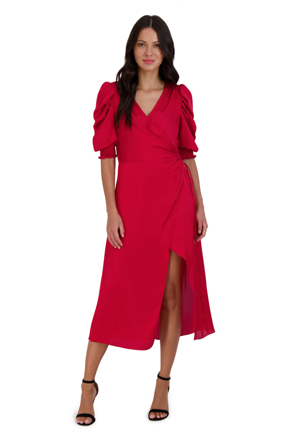 julia jordan 3/4 Sleeve Dress Red