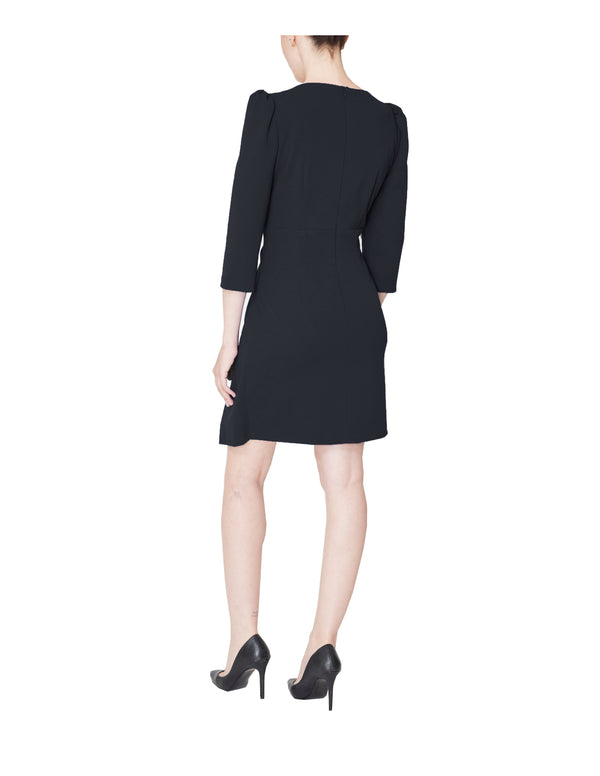 Julia Jordan 3/4 Sleeve Knot Dress Black