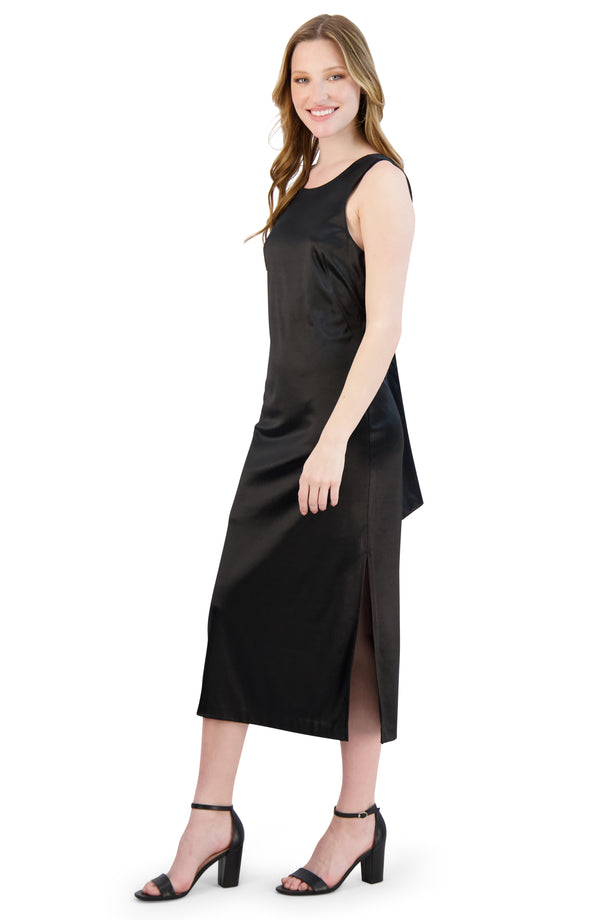 Julia Jordan Bow Tie Back Midi Dress Black