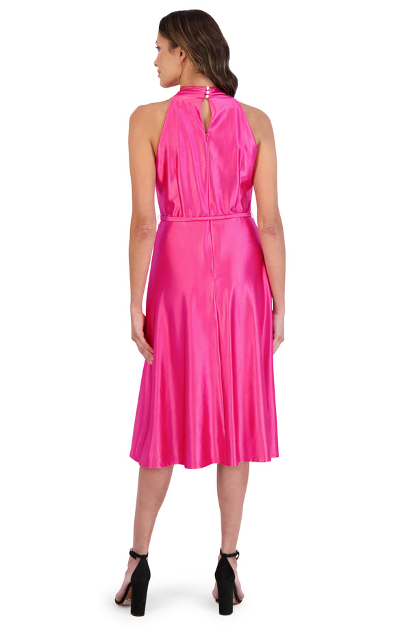 Julia Jordan DONNA RICCO - HALTER MIDI DRESS PINK