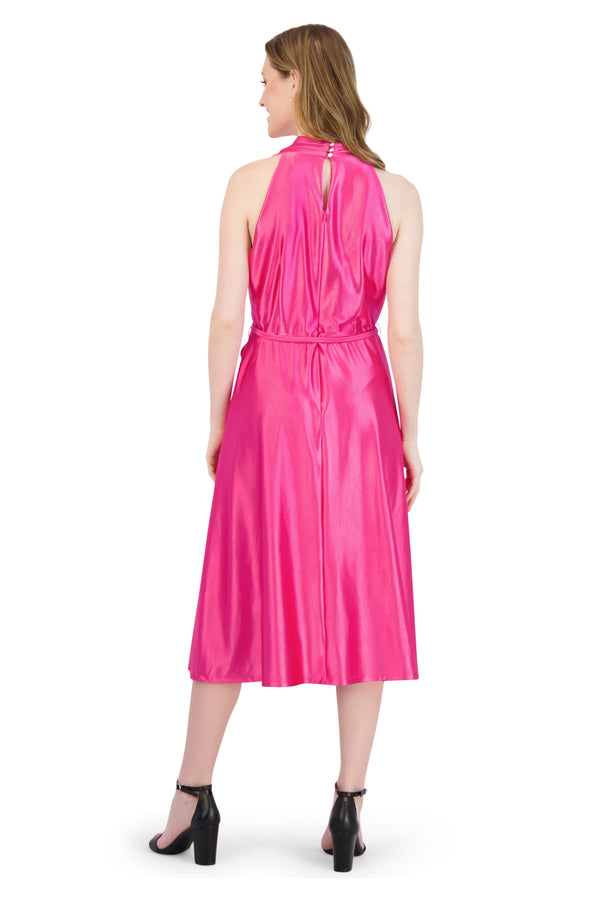 Julia Jordan DONNA RICCO - HALTER MIDI DRESS PINK