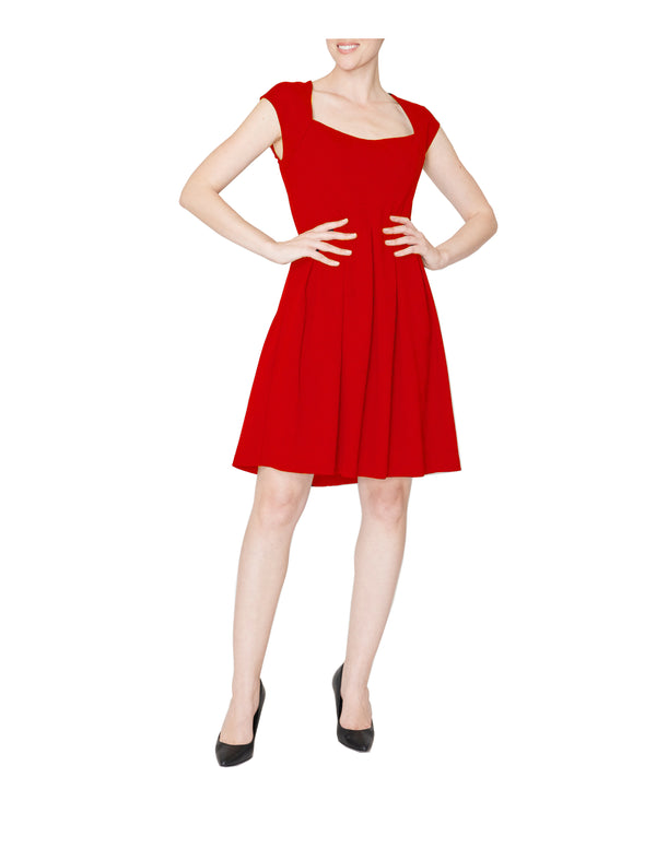 Julia Jordan DONNA RICCO - SHORT FLARE DRESS RED