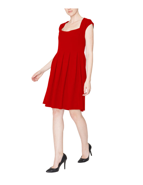 julia jordan DONNA RICCO - SHORT FLARE DRESS RED