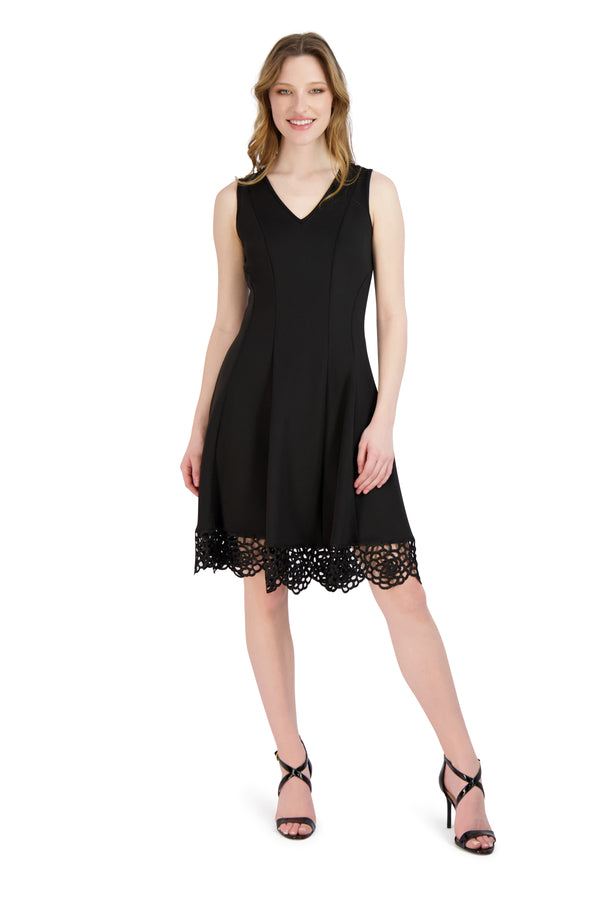 julia jordan DONNA RICCO - SLEEVELESS DRESS BLACK