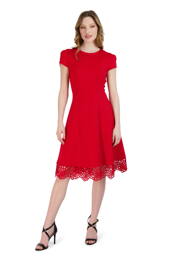 julia jordan DONNA RICCO - SLEEVELESS DRESS RED