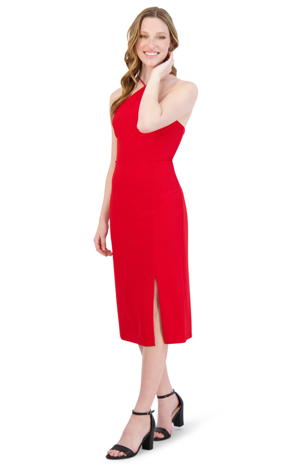 Julia Jordan Halter Neck Sheath Dress Black