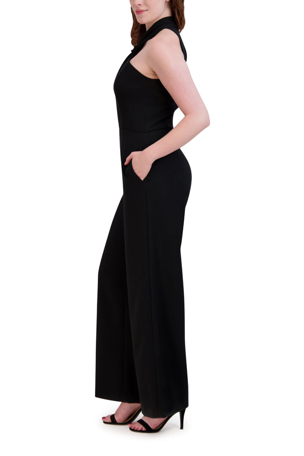 Julia Jordan KNOT NECK JUMPSUIT BLACK