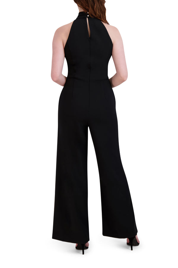 Julia Jordan KNOT NECK JUMPSUIT BLACK