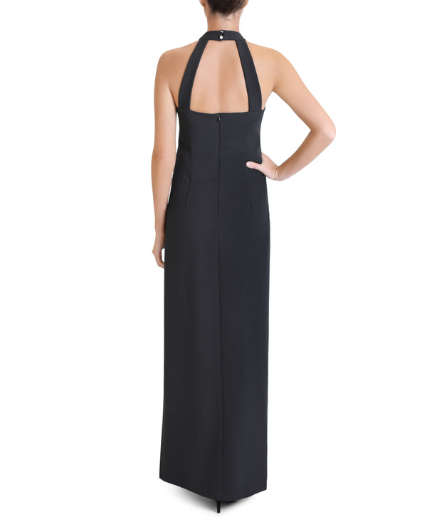 Julia Jordan Long Halter Neck Dress Black