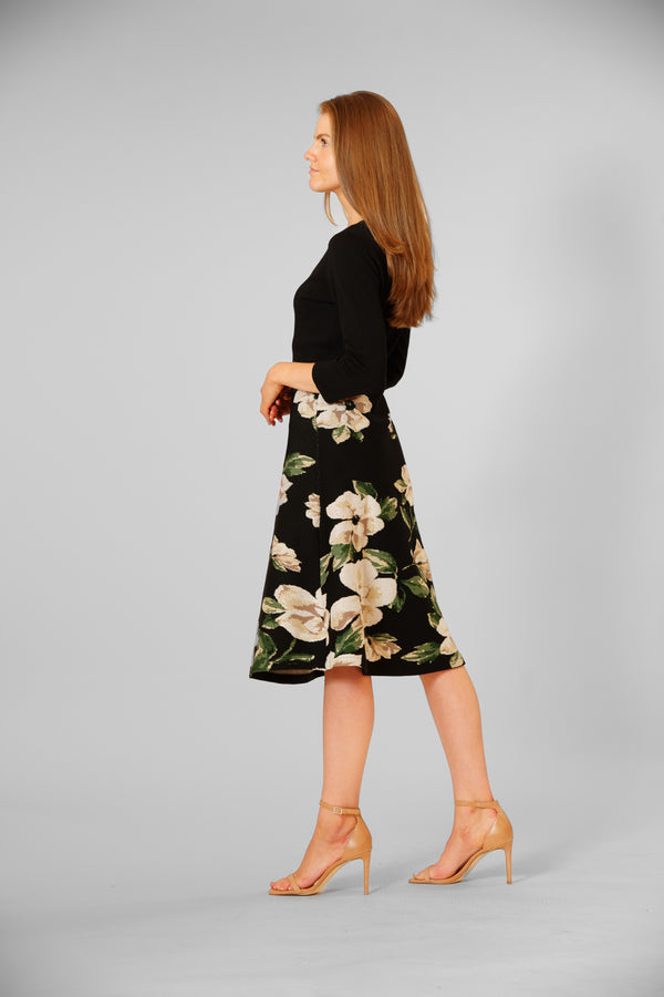 Julia Jordan LONG SLEEVE KNIT DRESS BLACK BROWN