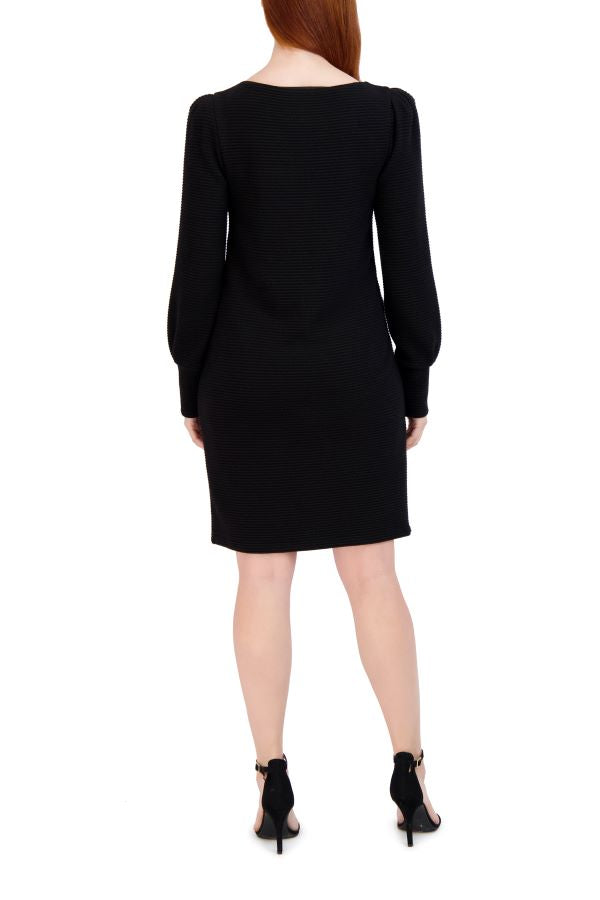 Julia Jordan Long Sleeve Sheath Black