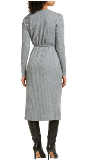 Julia Jordan Long Sleeve Sweater Knit Dress Grey