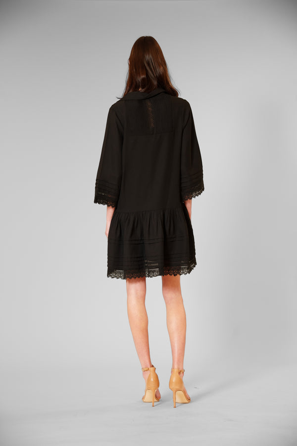 Julia Jordan LONG SLV SHORT DRESS BLACK