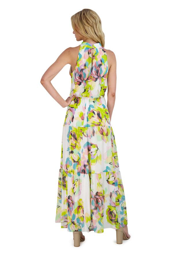Julia Jordan Mock Neck 3 Tier Maxi Dress 2