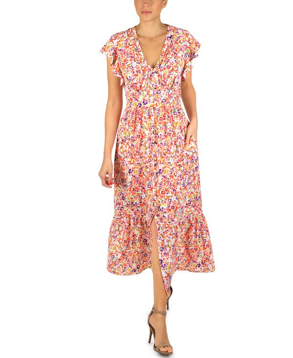 julia jordan Pintuck Flutter Sleeve Dress 2