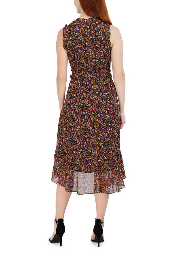 Julia Jordan Ruffle Neck Hem Midi Dress 2