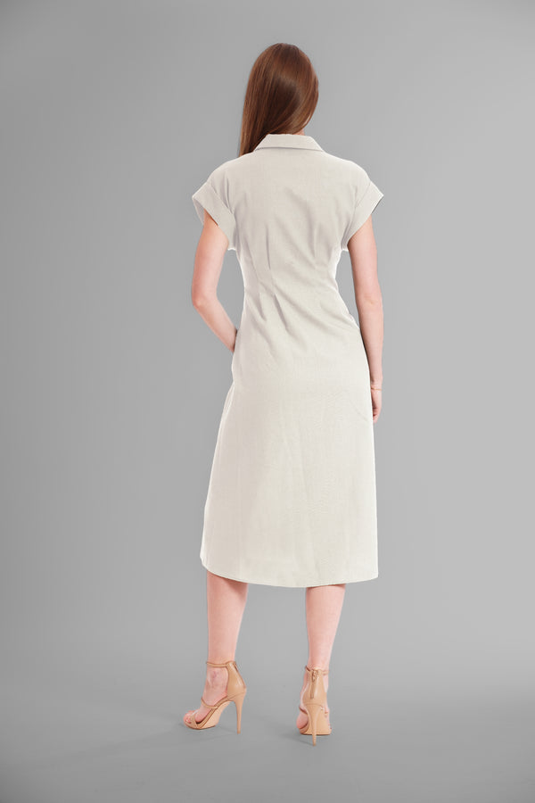 Julia Jordan SHORT SLEEVE V NECK WHITE
