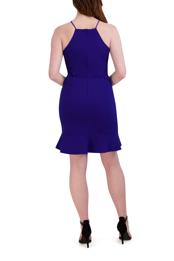 Julia Jordan Sleeveless Halter Short Dress Black