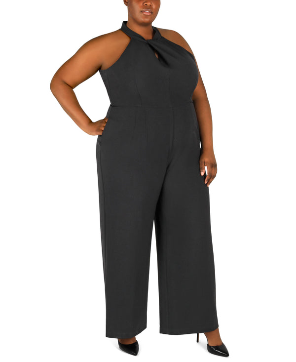 Julia Jordan SLEEVELESS JUMPSUIT CABERNET
