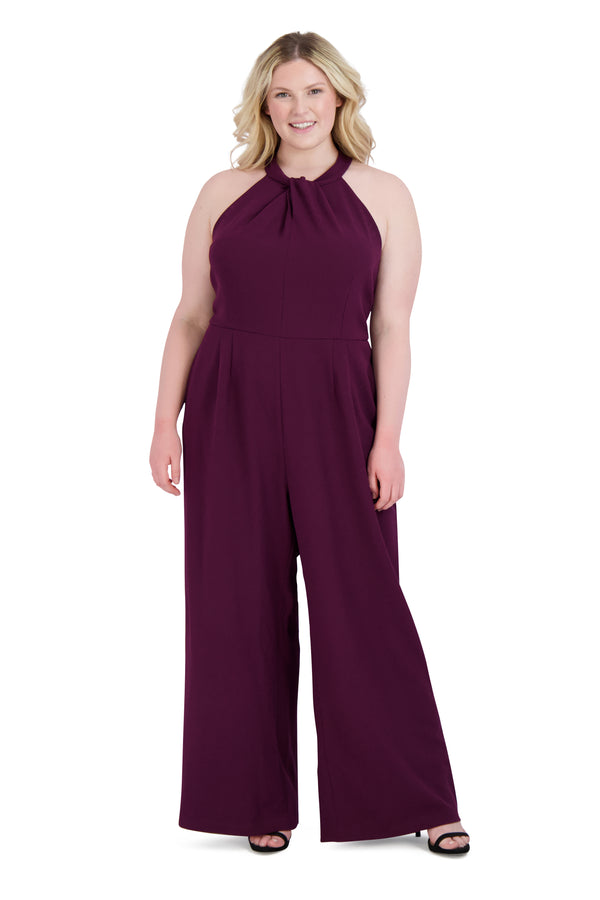 julia jordan SLEEVELESS JUMPSUIT CABERNET