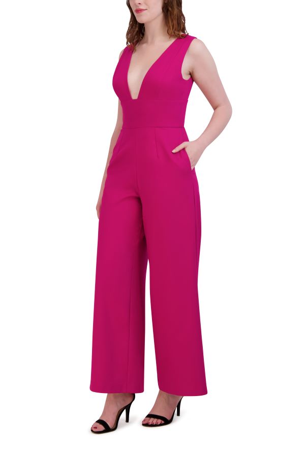 Julia Jordan Sleeveless Jumpsuit Dark Cerise