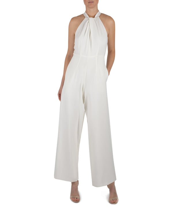 julia jordan SLEEVELESS JUMPSUIT IVORY