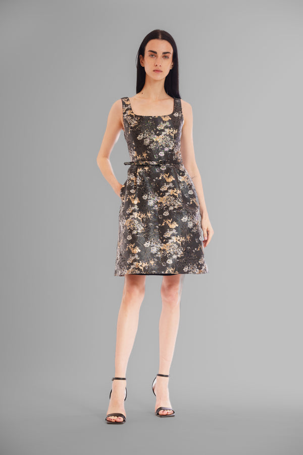 Julia Jordan SLVLESS SHORT DRESS BLACK MULTI