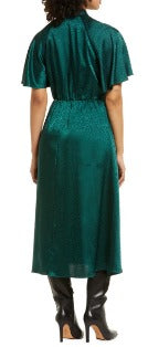 Julia Jordan Short Sleeve Front Neck Tie Dress Hunter