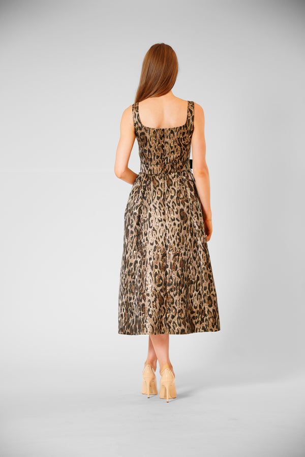 Julia Jordan SLVLESS GOWN W SCOOP-NECKLINE BLACK MULTI
