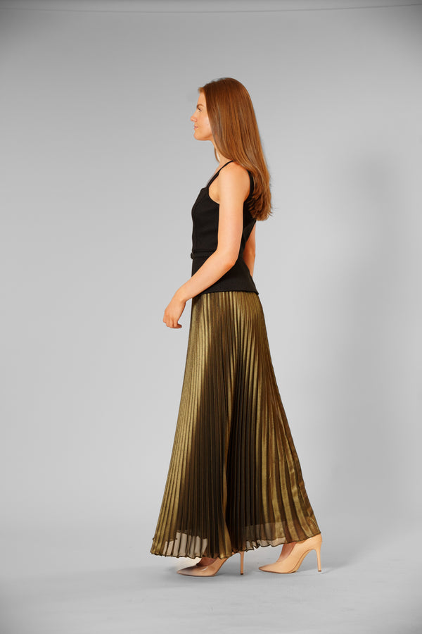 Julia Jordan SLVLESS MIX MEDIA BELTED PLEATED SKIRT DRESS BLACK MULTI