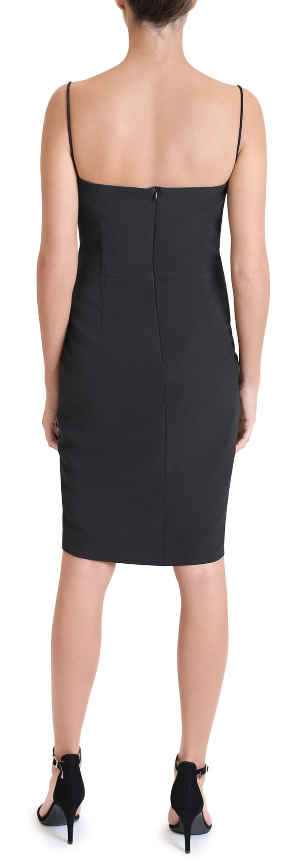 Julia Jordan Spaghetti Strap Tulip Hem Short Dress Black