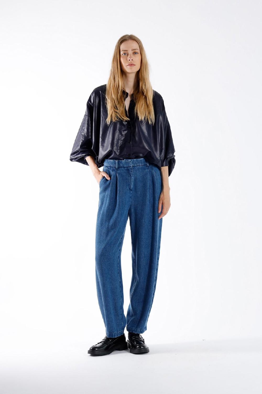 julia june blouse Gisele navy