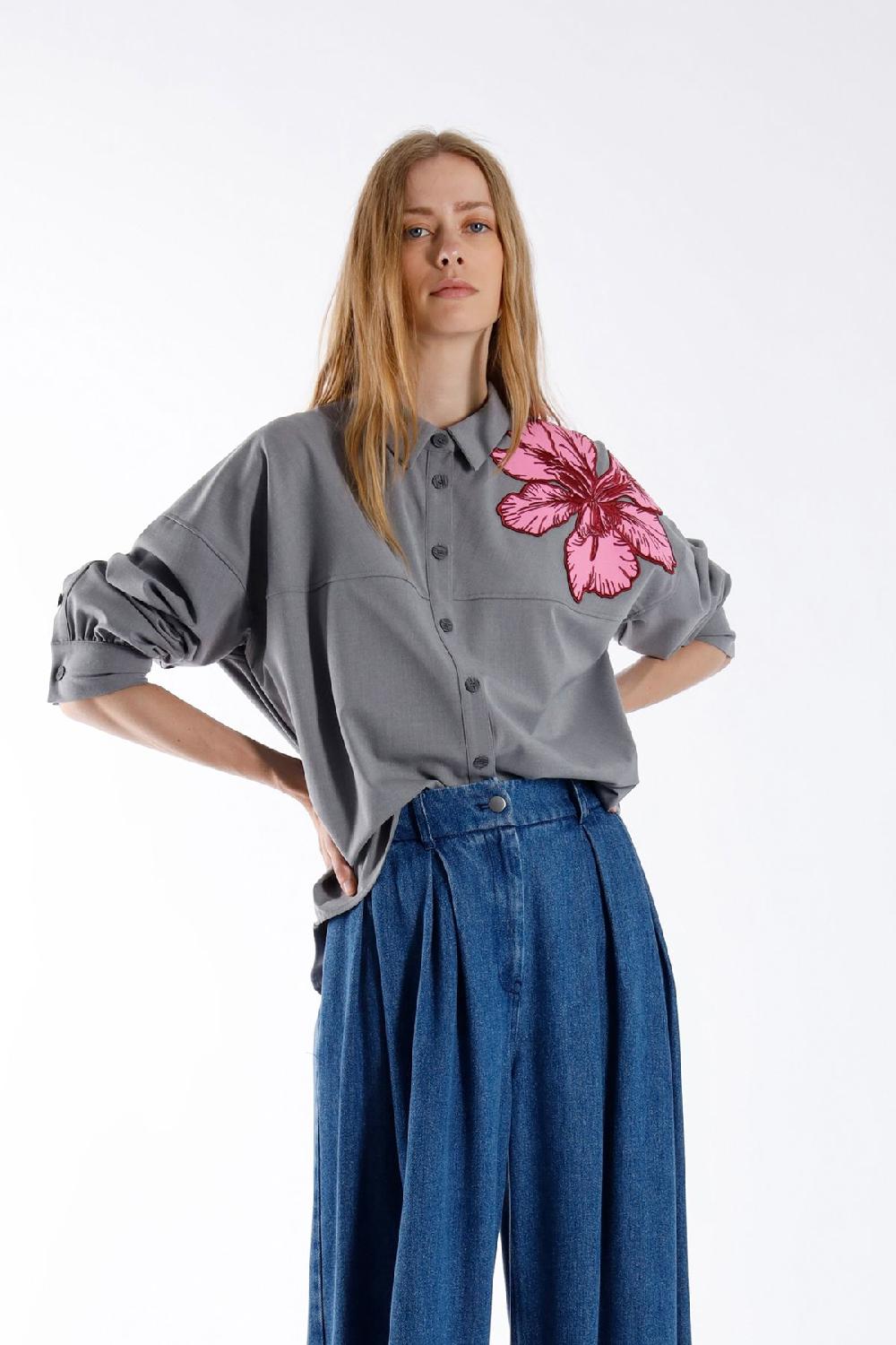 julia june blouse Lacrois antracite